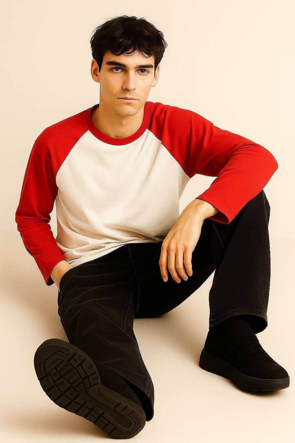 EraandEdge Men Round Neck White T-Shirt - Image 3