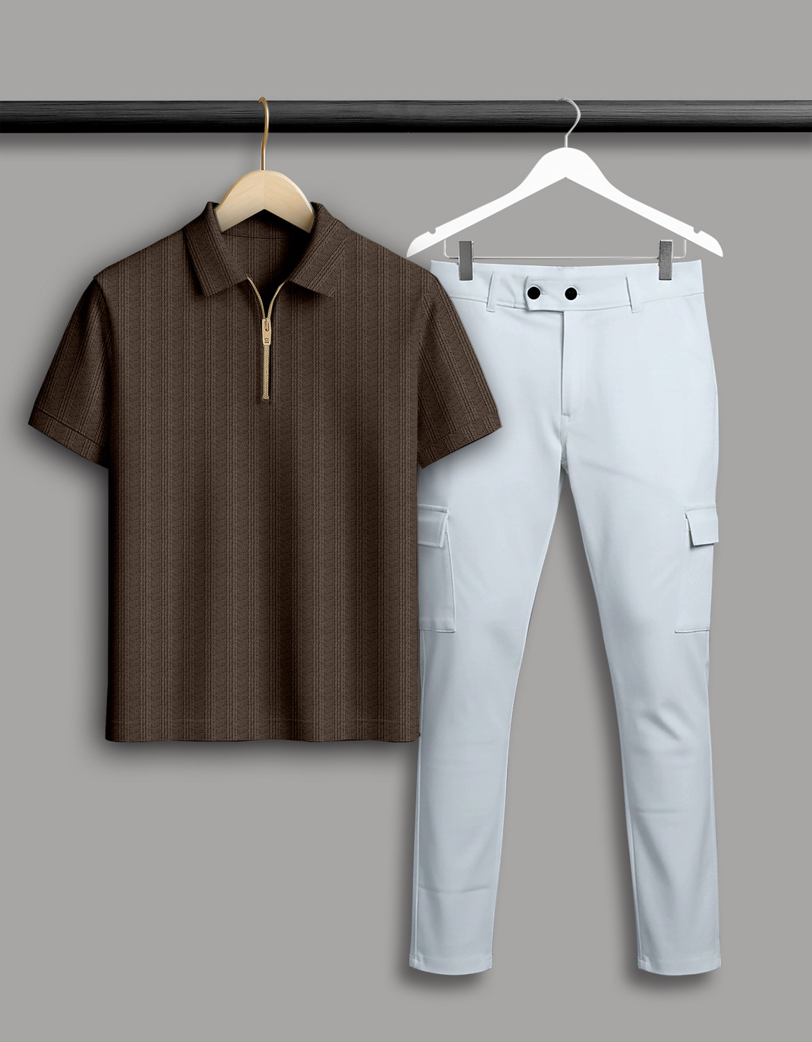 Image of COMBRAIDED Self Design Men Track Suit