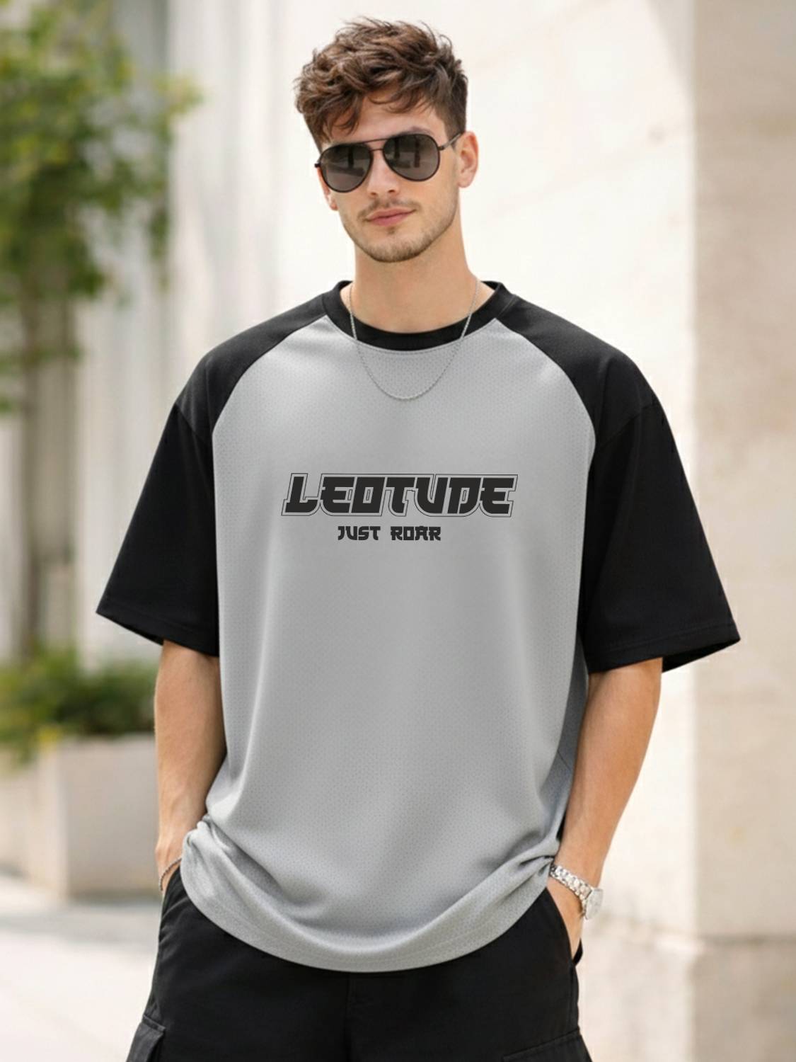 Leotude Multicolor Men's Round Neck T-Shirt - Image 2
