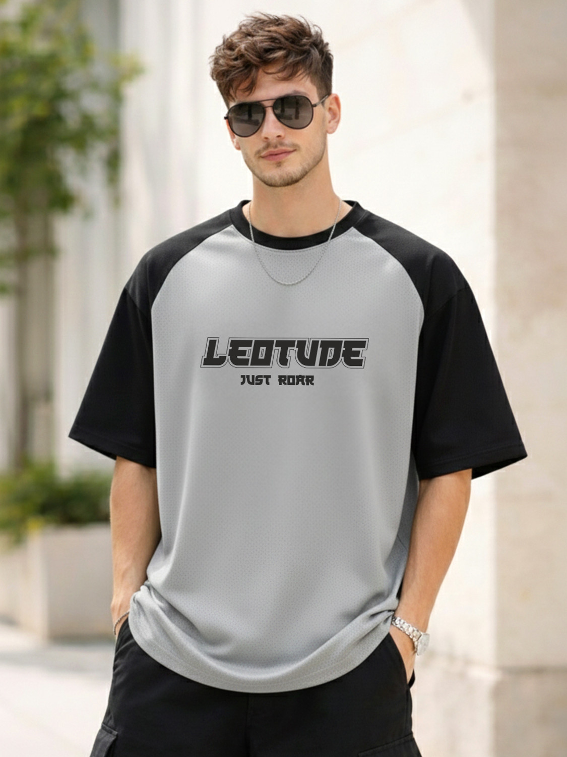 Image of Leotude Printed Men Round Neck Multicolor T-Shirt
