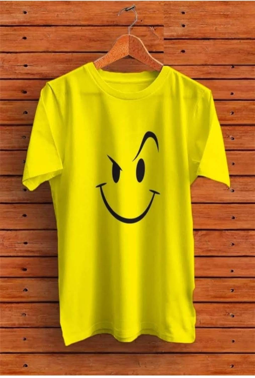 StyleCruw Printed Men Round Neck Yellow T-Shirt