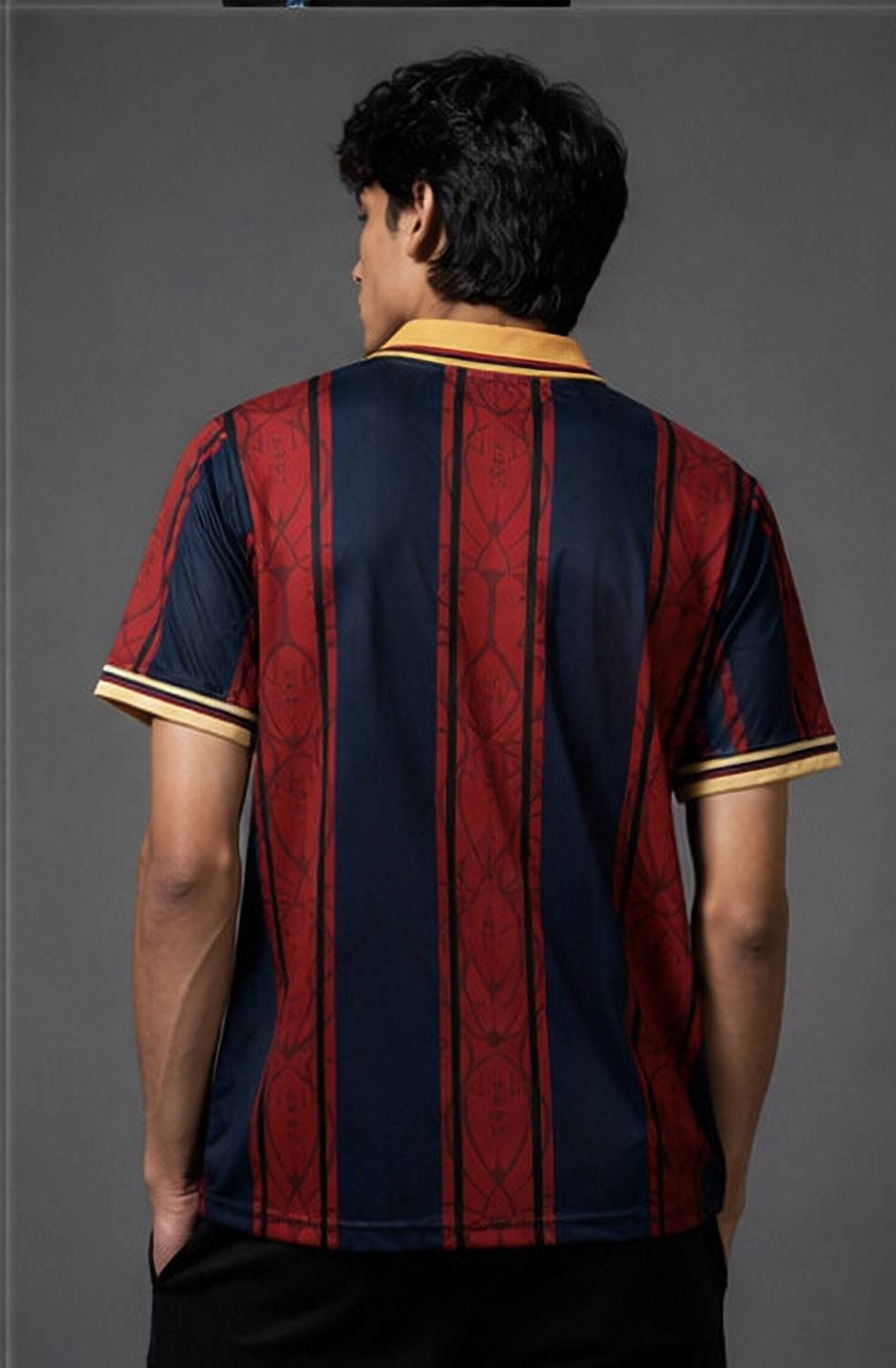 DJFashions Striped Polo Neck Multicolor T-Shirt - Image 4