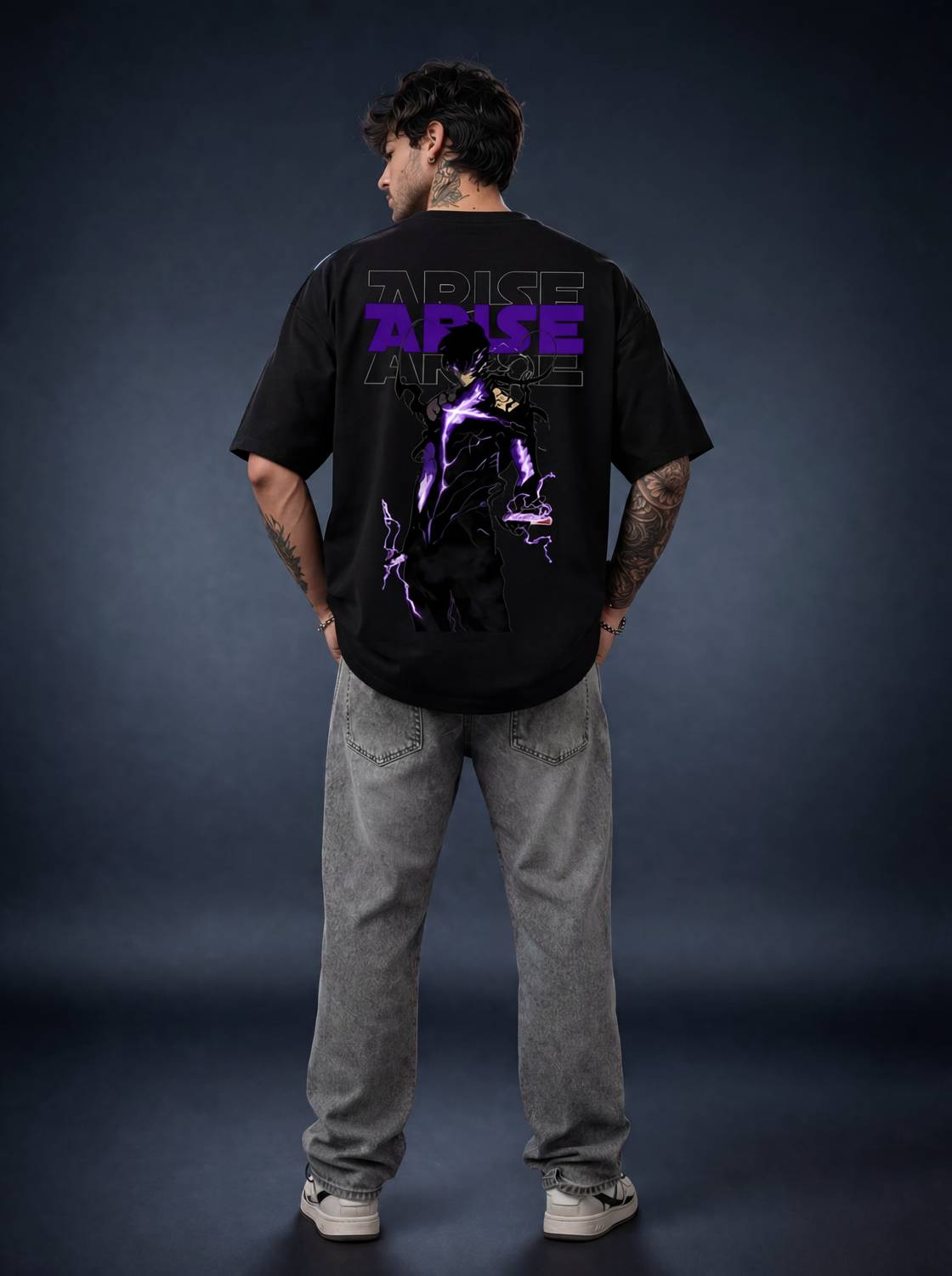 Woops Studio! Graphic Print Black, Purple T-Shirt - Image 2