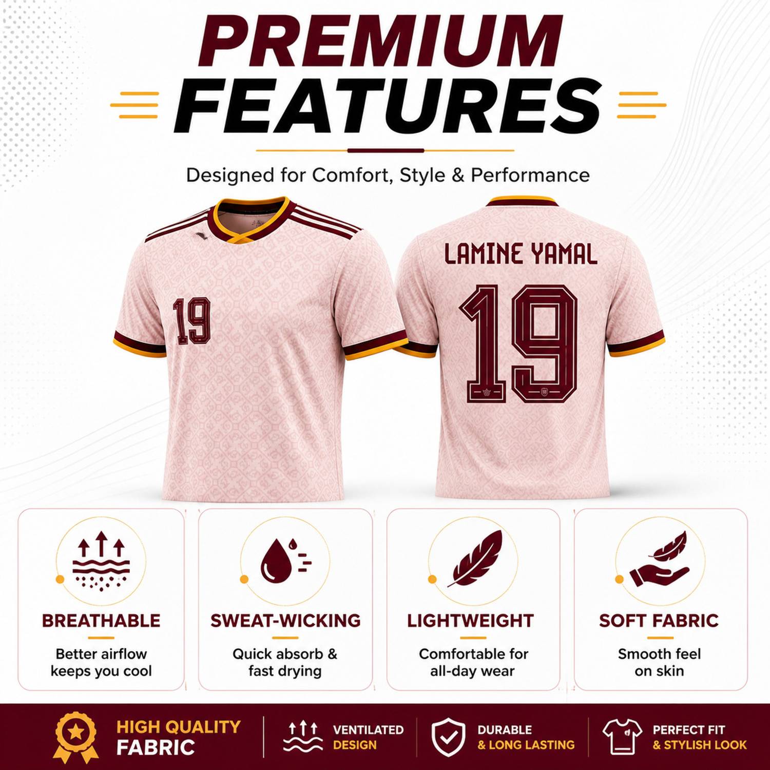 Club Jr. Maroon T-Shirt - Image 4