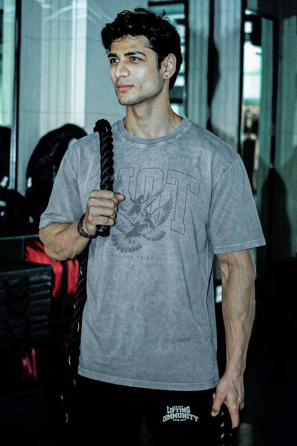 FuaarK Solid Men Grey T-Shirt - Image 3