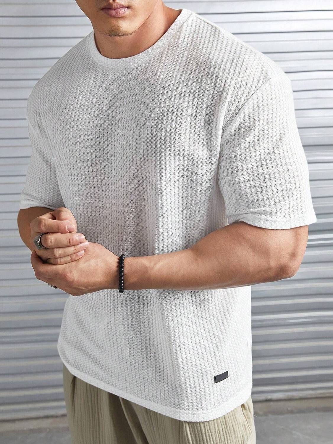 TQI Men White Round Neck T-Shirt - Image 5