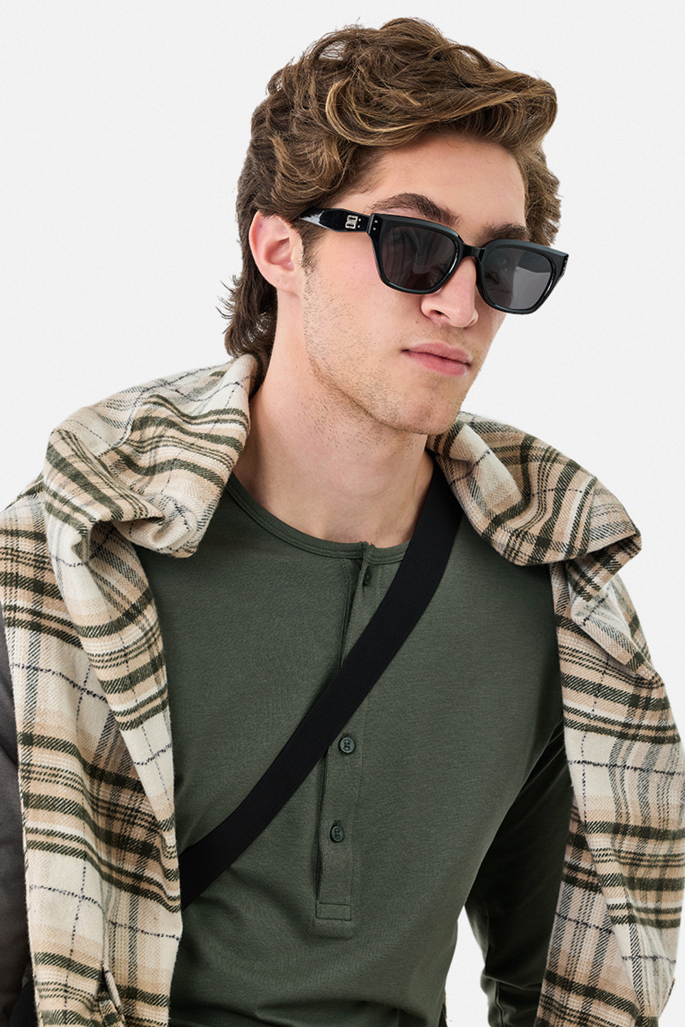 Image of Snitch Solid Men Henley Neck Grey T-Shirt