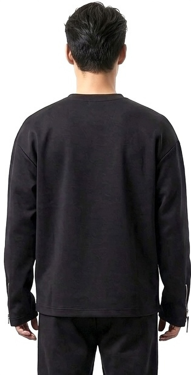Image of SDnet Solid Men Round Neck Black T-Shirt