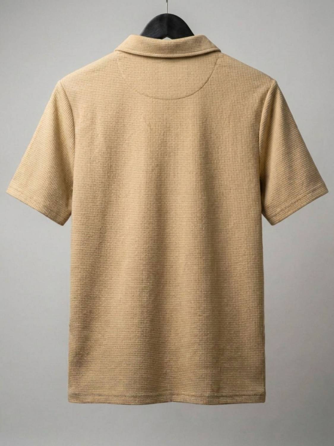 FLYIND Men Beige Polo Neck T-Shirt - Image 2