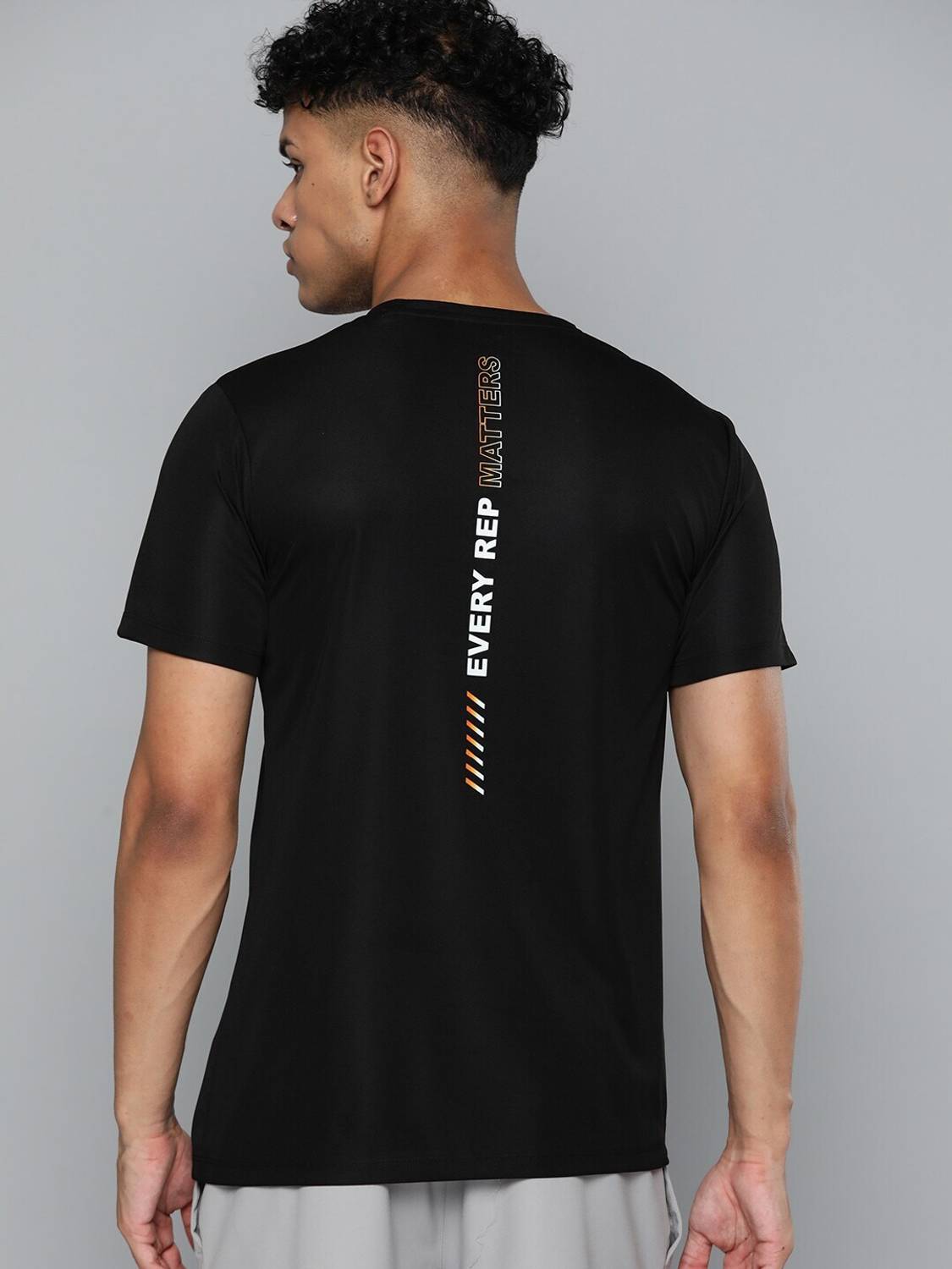 HRX by Hrithik Roshan Black Round Neck T-Shirt - Image 4