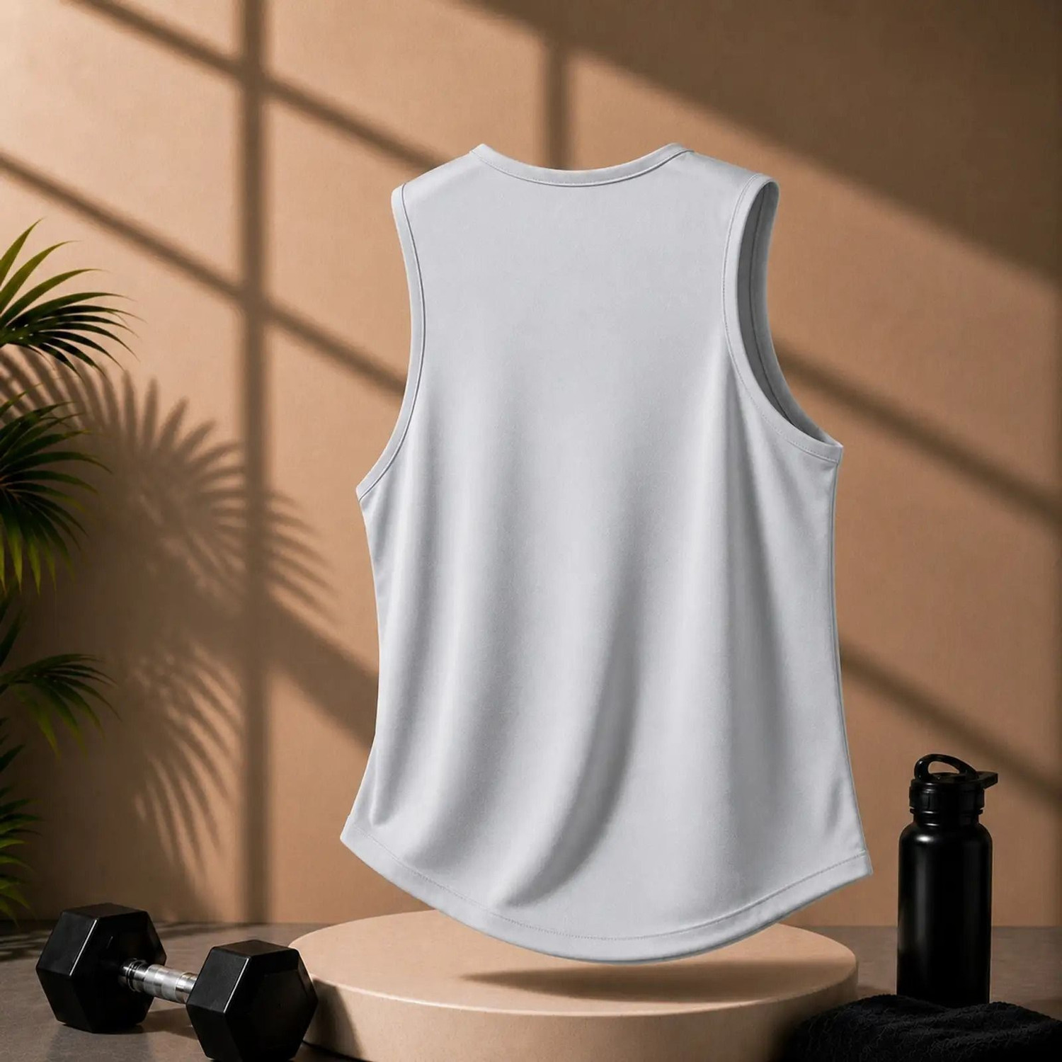 Image of RMLKN Men Printed Round Neck Polyester Black, Grey T-Shirt