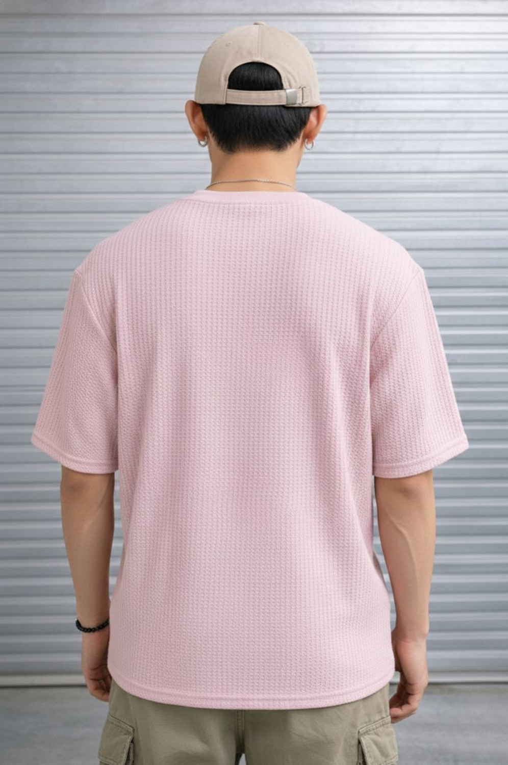Image of KAJARU TEES Solid Men Round Neck Pink T-Shirt