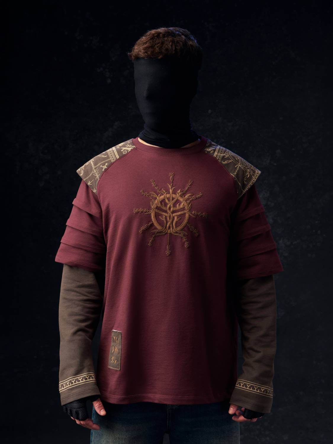 The Souled Store Embroidered Maroon T-Shirt - Image 3