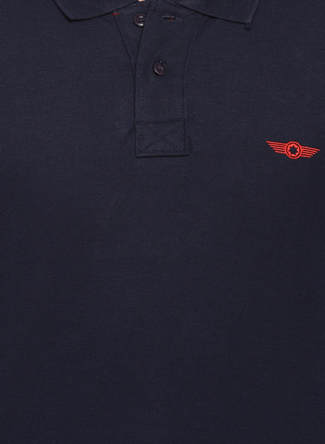 Image of Force NXT Solid Men Polo Neck Navy Blue T-Shirt