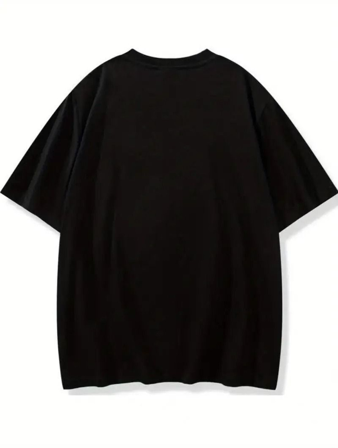 Image of ELBATROSS Graphic Print Women Round Neck Black T-Shirt