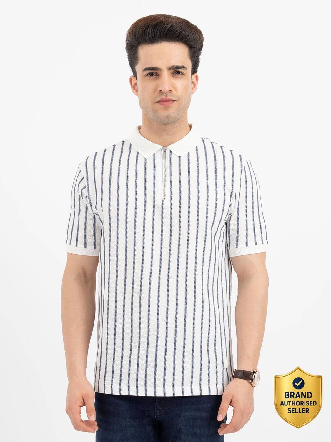 RED TAPE Solid Men Polo Neck White T-Shirt - Buy RED TAPE Solid