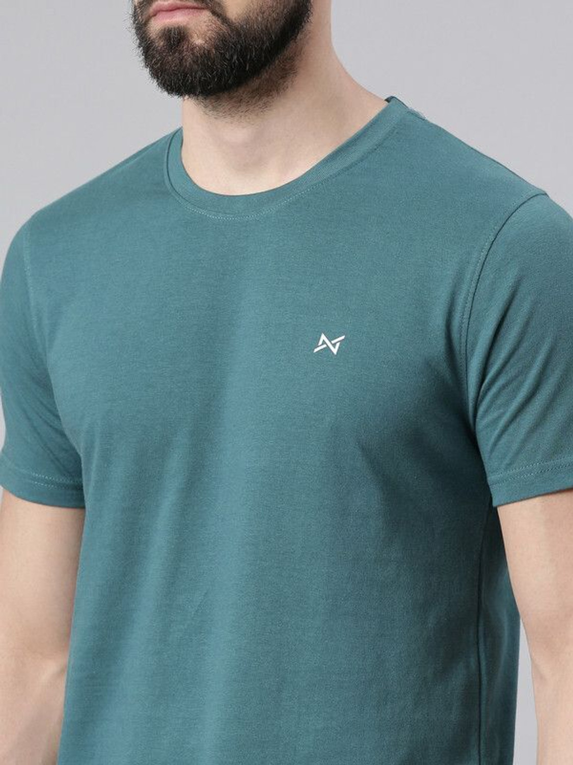 Image of Force NXT Solid Men Round Neck Multicolor T-Shirt