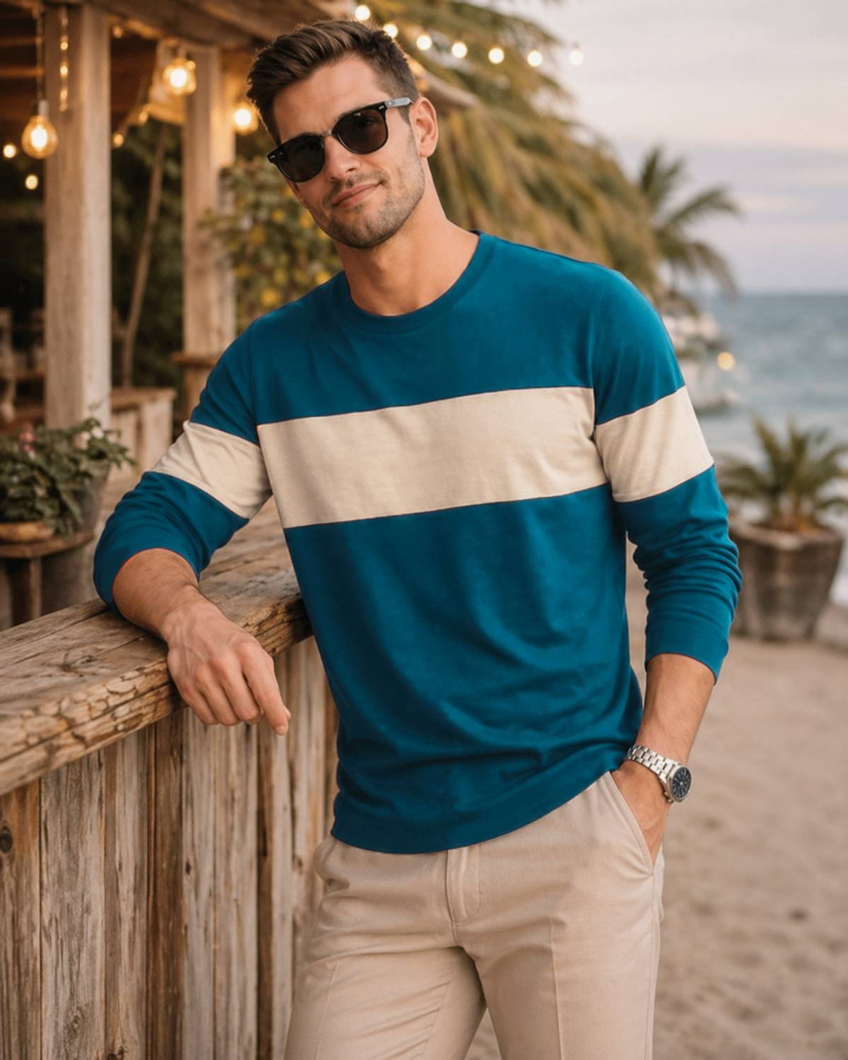 THE DRY STATE Men Solid Round Neck Pure Cotton Multicolor T-Shirt