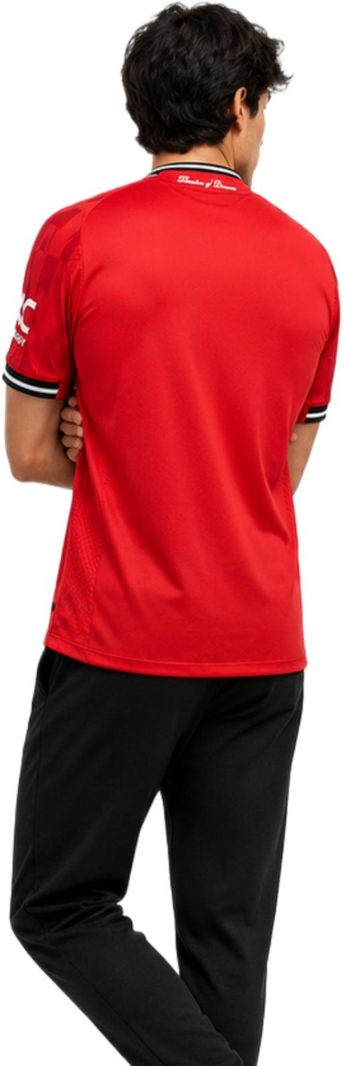Image of SSA Printed Men V Neck Red T-Shirt