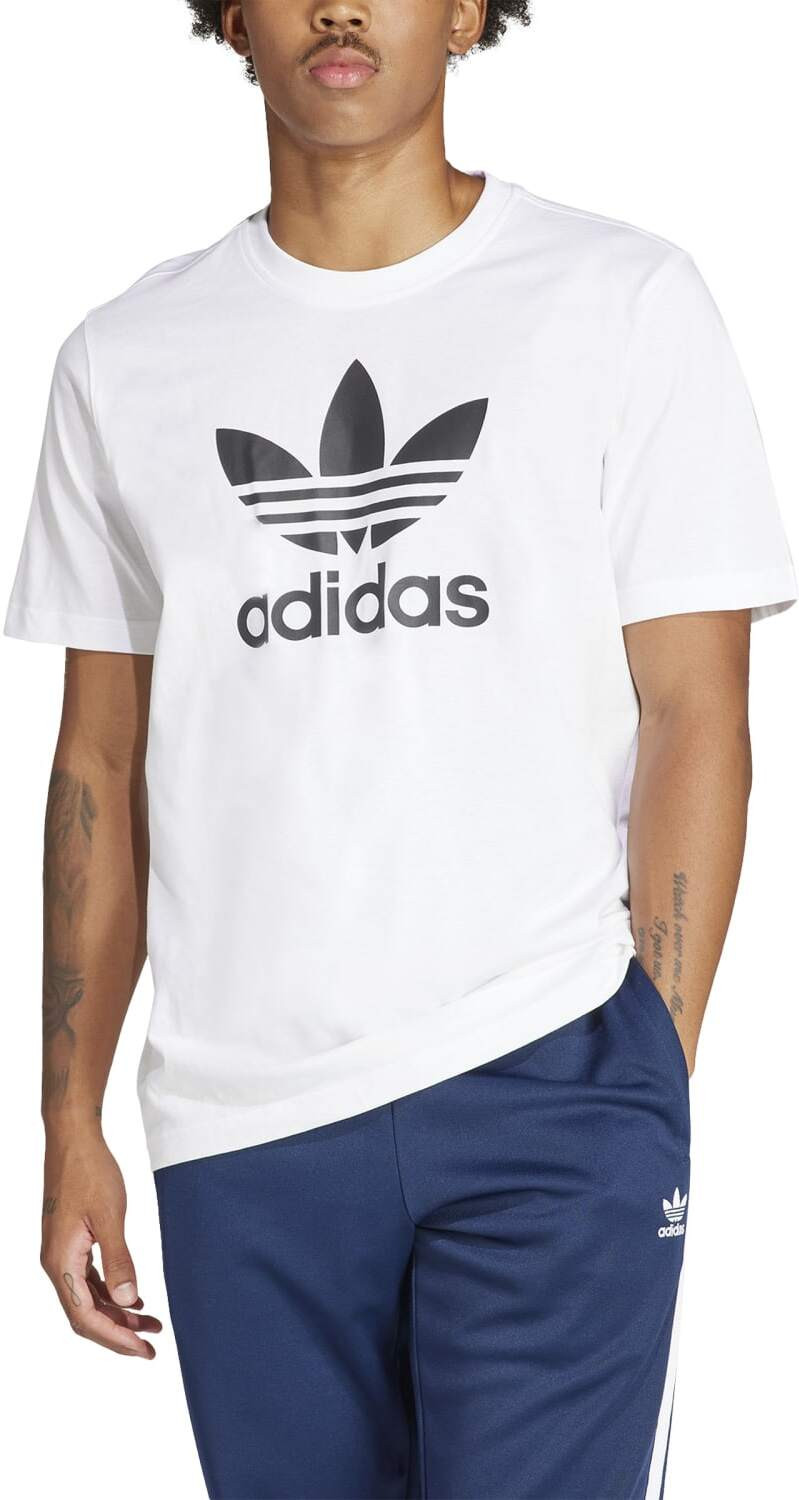 Image of ADIDAS Printed Men Round Neck White T-Shirt