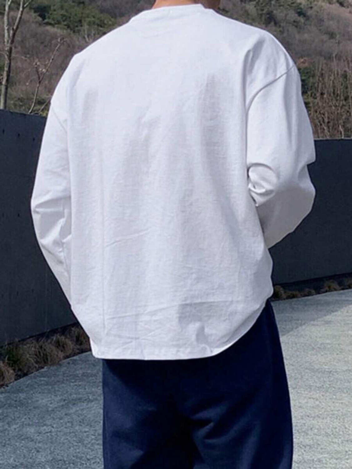 Image of SIXTEENLINES Printed Men Round Neck White T-Shirt
