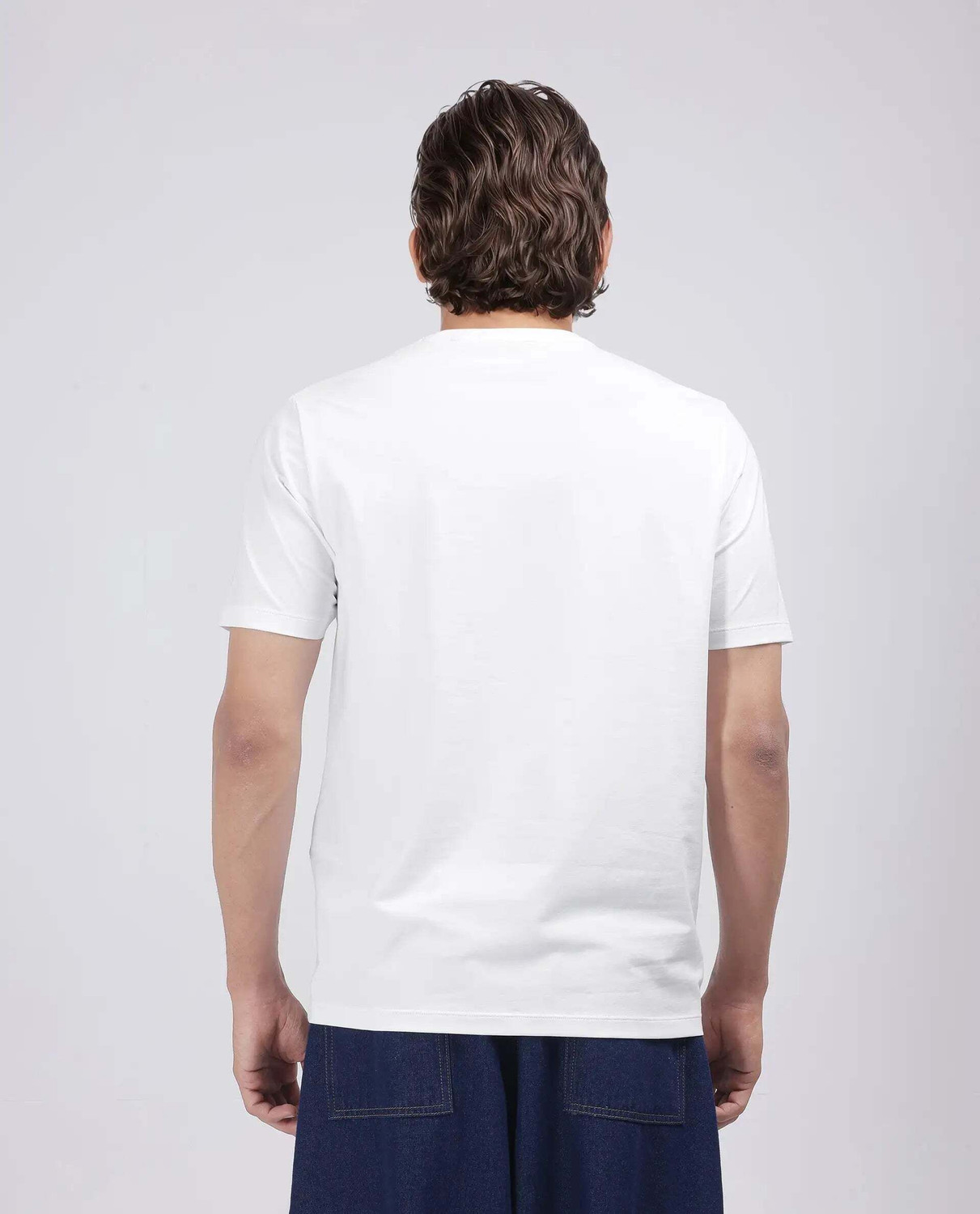 Image of RARE RABBIT Graphic Print Men Crew Neck White T-Shirt
