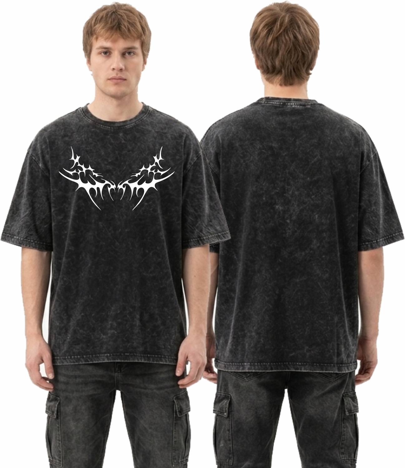 DIGI DRAPE Black Graphic Print Men Round Neck T-Shirt - Image 3