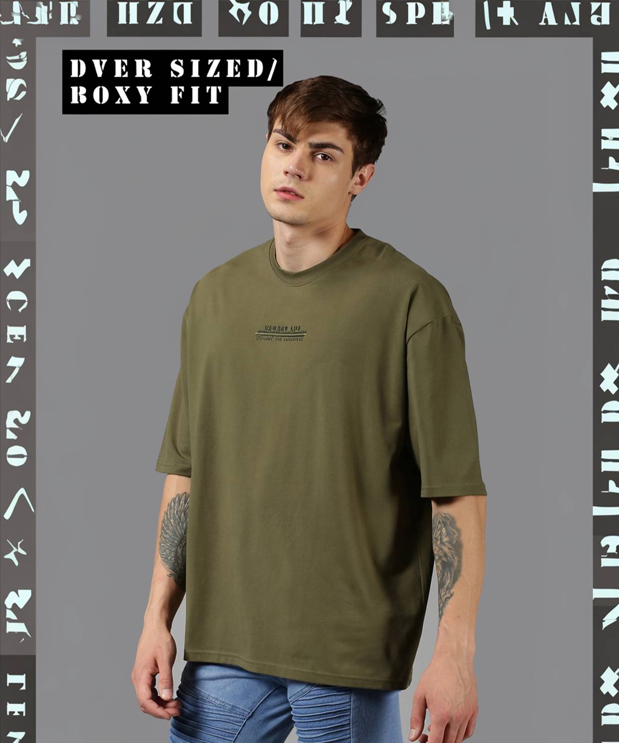 UrGear Men Solid Round Neck Pure Cotton Green T-Shirt