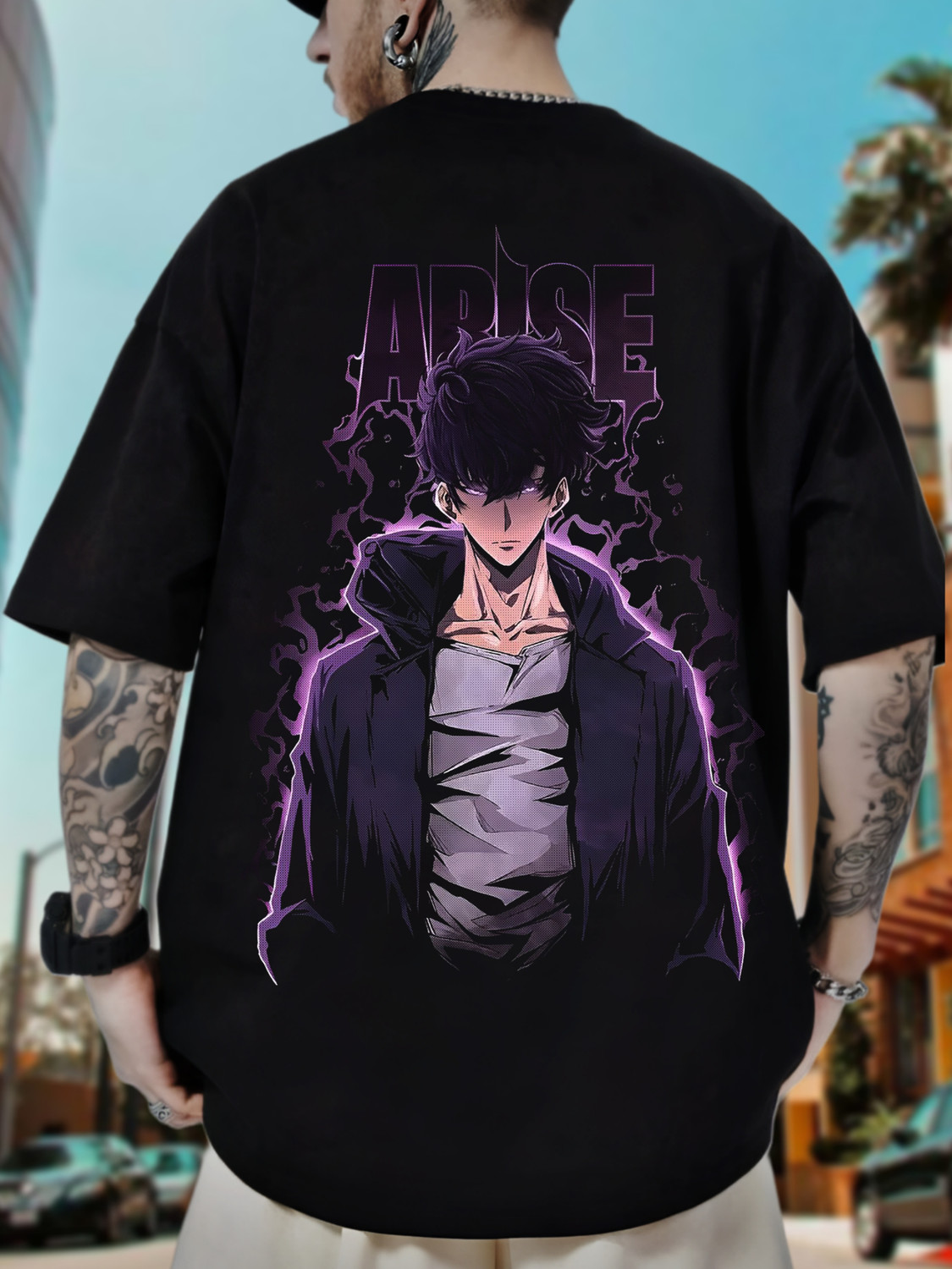 Image of Wayup Graphic Print Men Round Neck Black T-Shirt