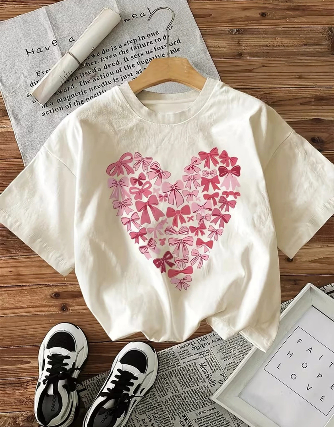 Image of COTNIX Printed Women Round Neck White T-Shirt