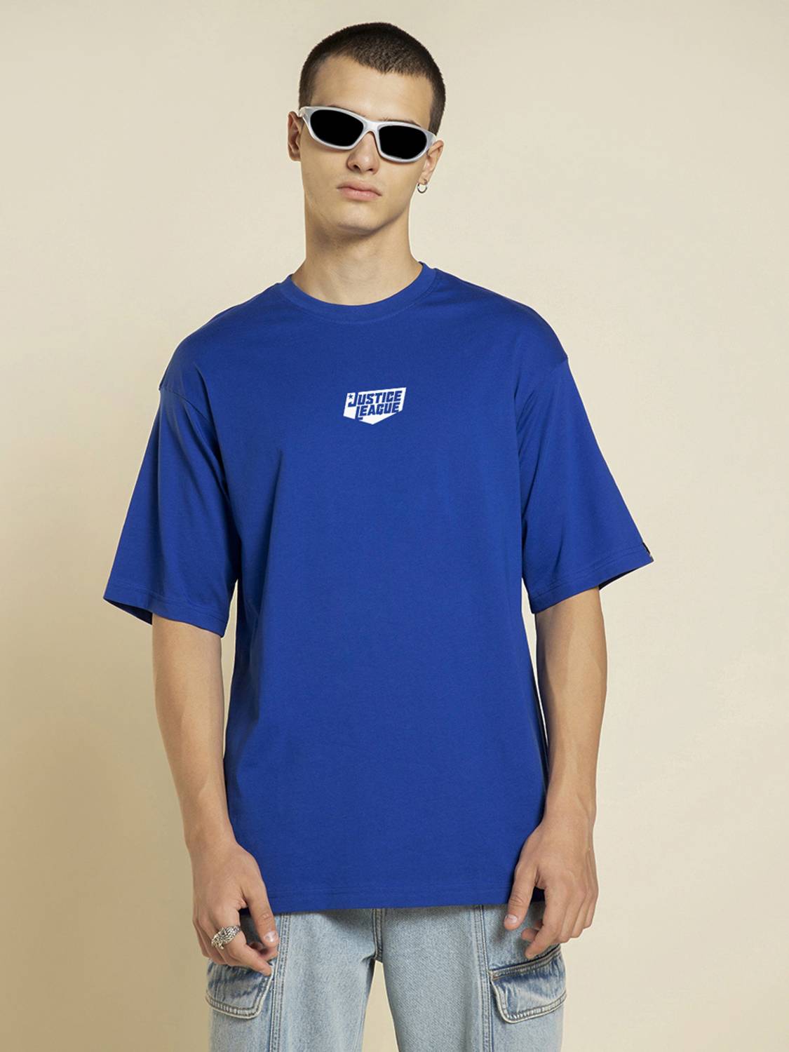 BEWAKOOF Graphic Print Men Round Neck Blue T-Shirt