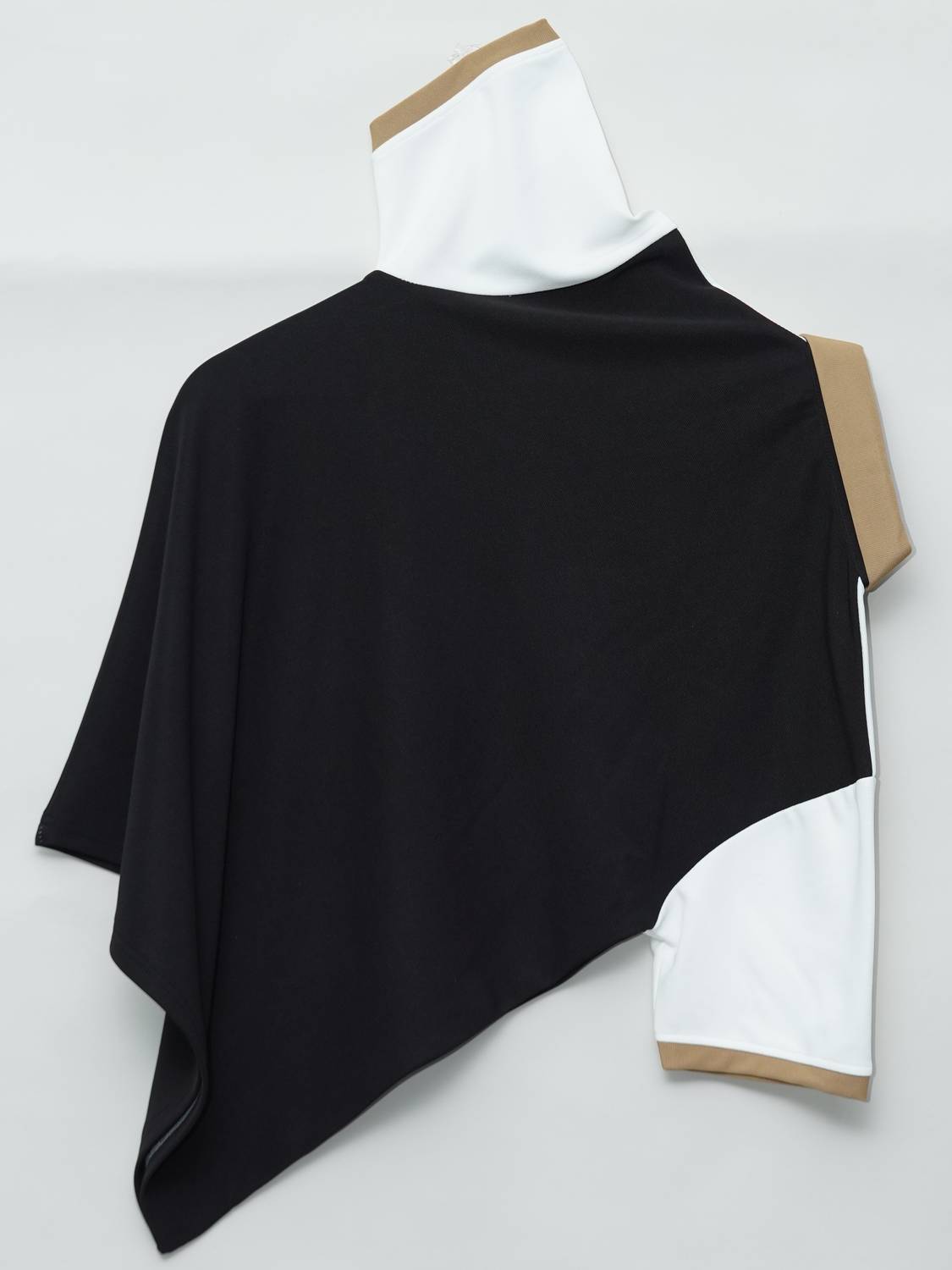 N AND J Colorblock Men Polo Neck Black T-Shirt - Image 3