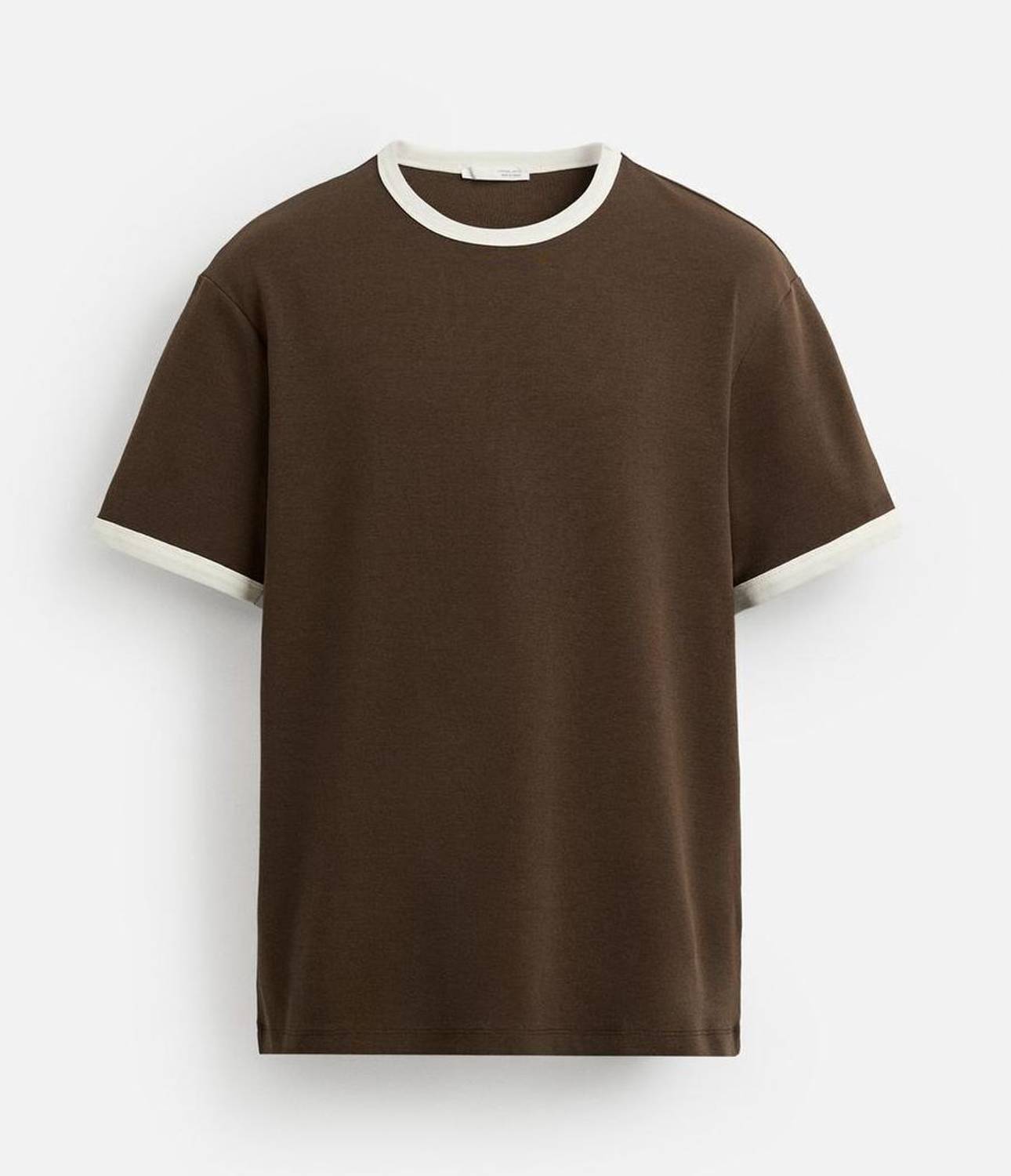 Alan Jones Solid Men Round Neck Brown T-Shirt