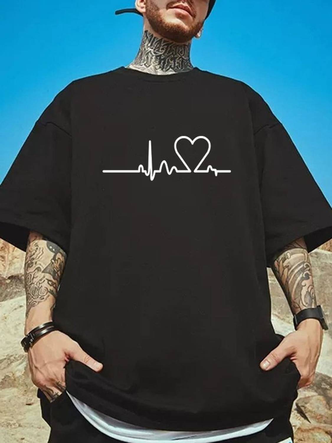 Benny Brooks Printed Men Round Neck Black T-Shirt