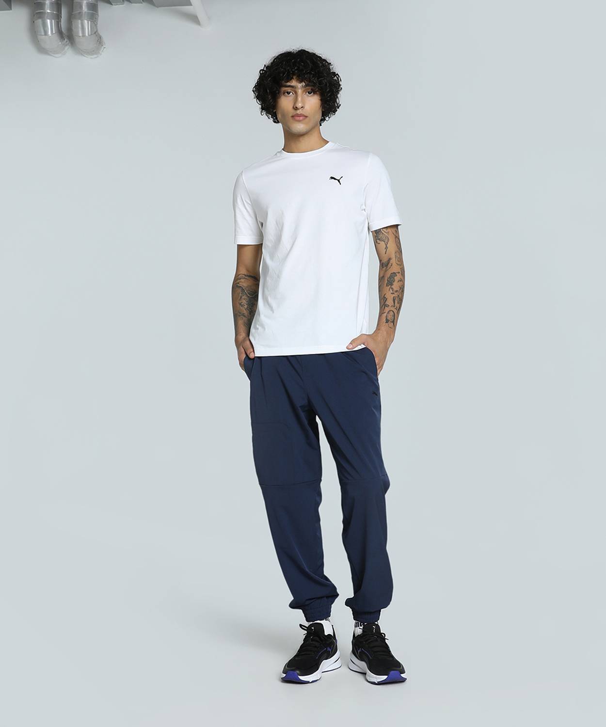 PUMA Men's White Pure Cotton Crew Neck T-Shirt - Image 5