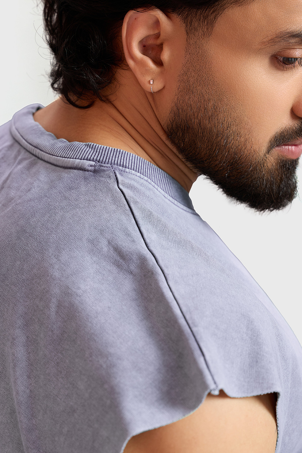 Image of FuaarK Printed Men Round Neck Grey T-Shirt