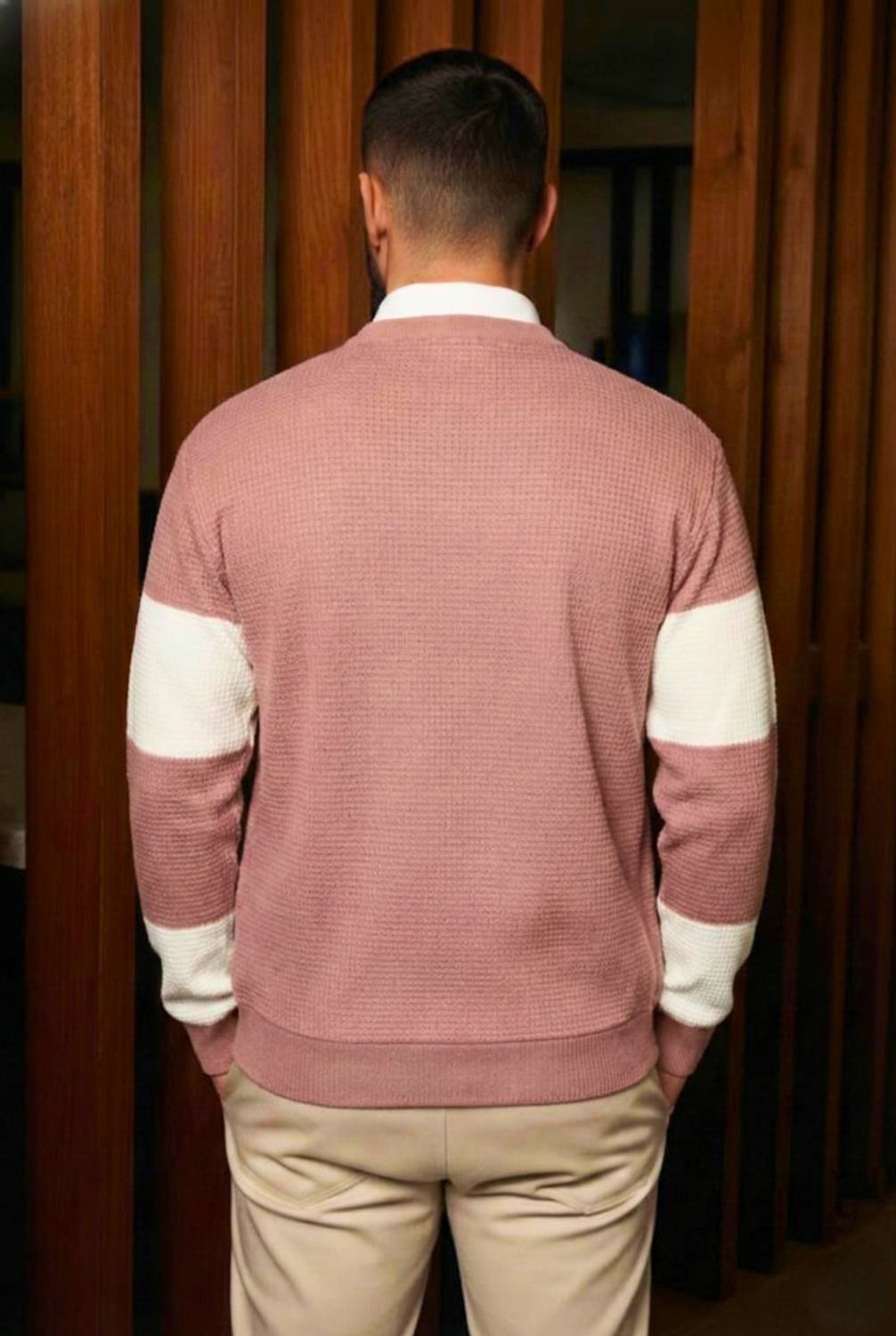 Try Colorblock Men Polo Neck Pink T-Shirt - Image 2