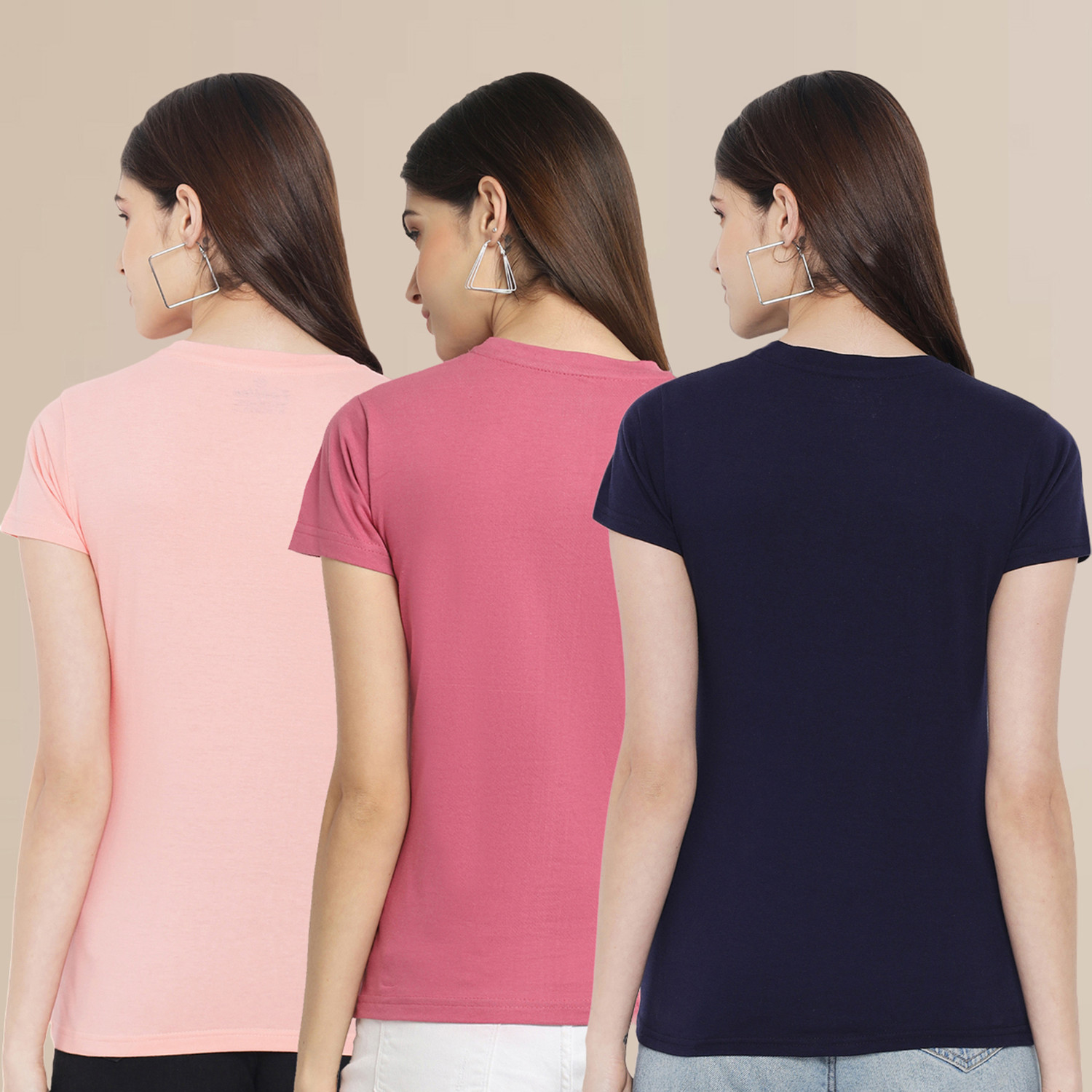 Image of METRONAUT Printed Women Round Neck Multicolor T-Shirt