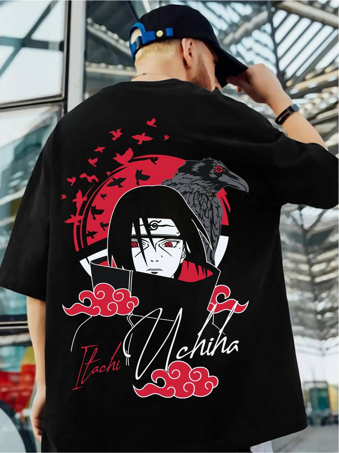 ZEN1FASHION Men Printed Round Neck Pure Cotton Black T-Shirt