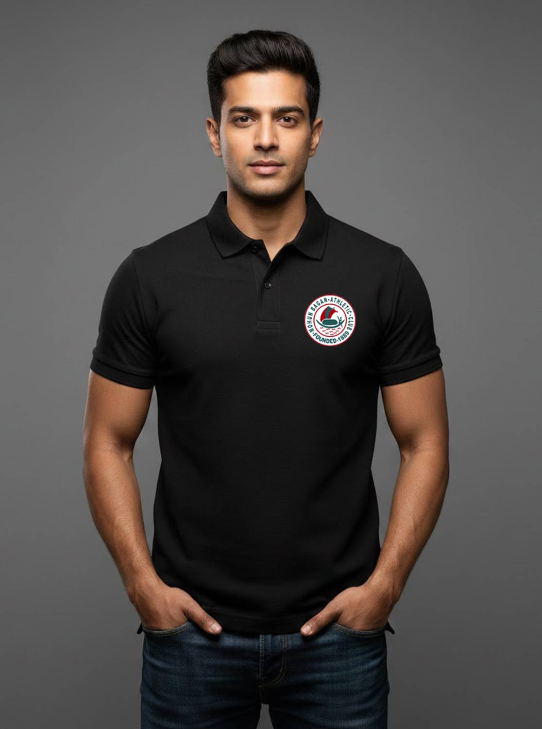 baundule Printed Men Round Neck Black T-Shirt