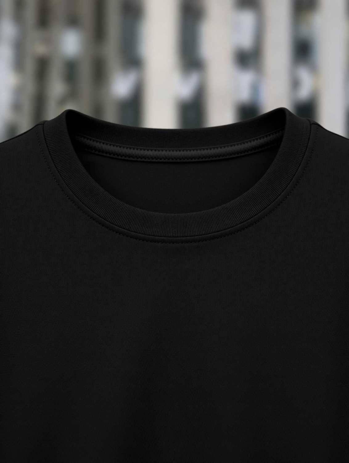 Image of TRIPR Solid Men Black T-Shirt