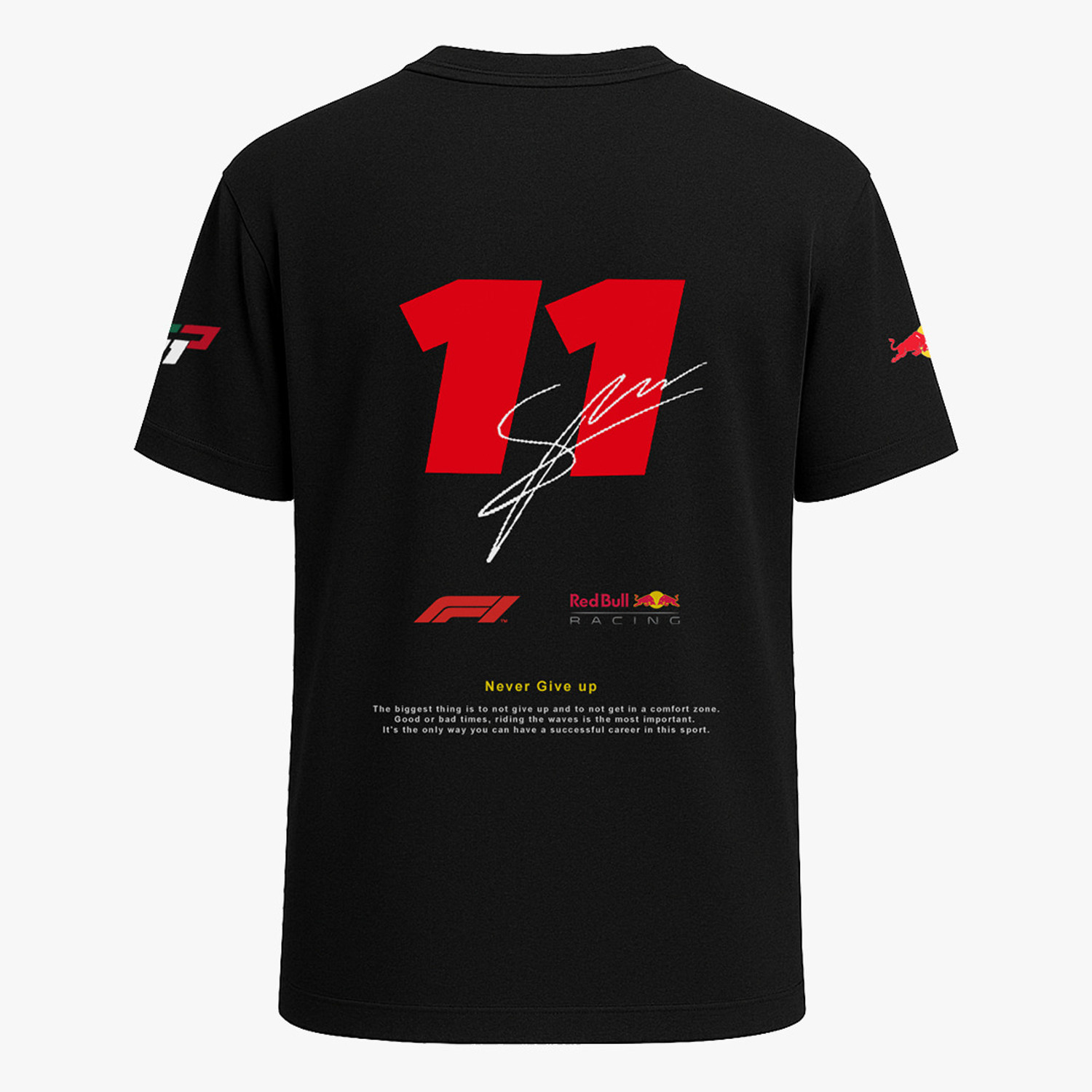 Image of RA Garments Graphic Print Men Round Neck Black T-Shirt