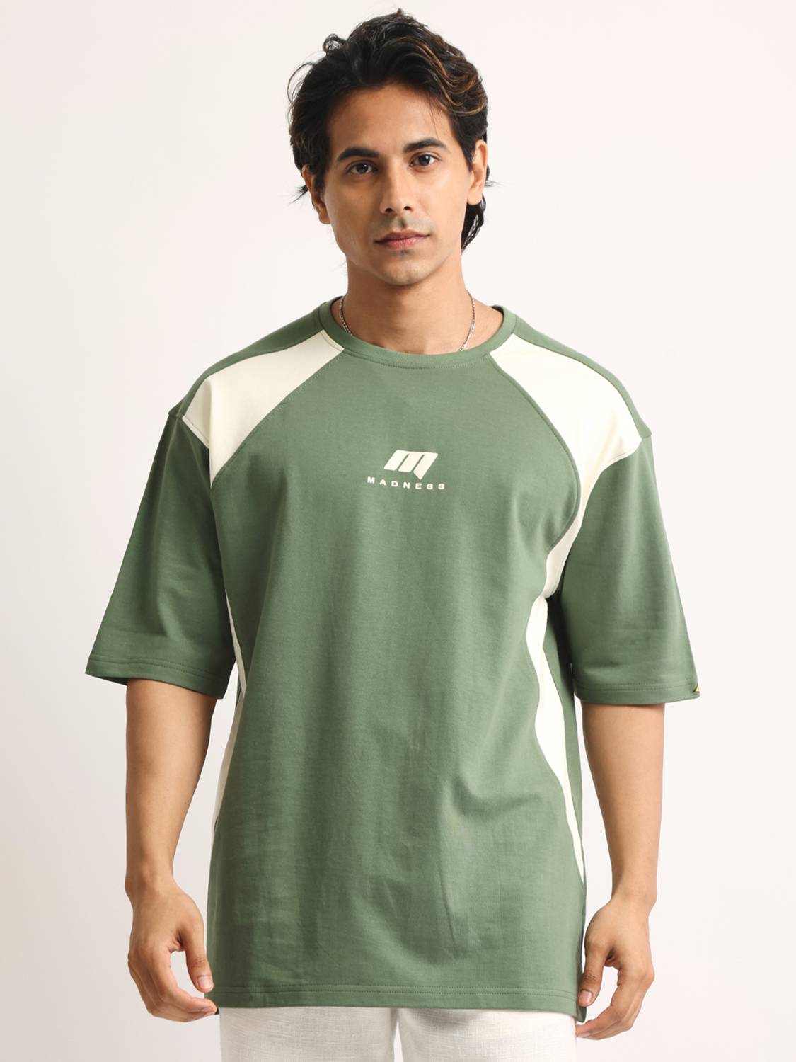MANIAC Men Green Round Neck T-Shirt - Image 4