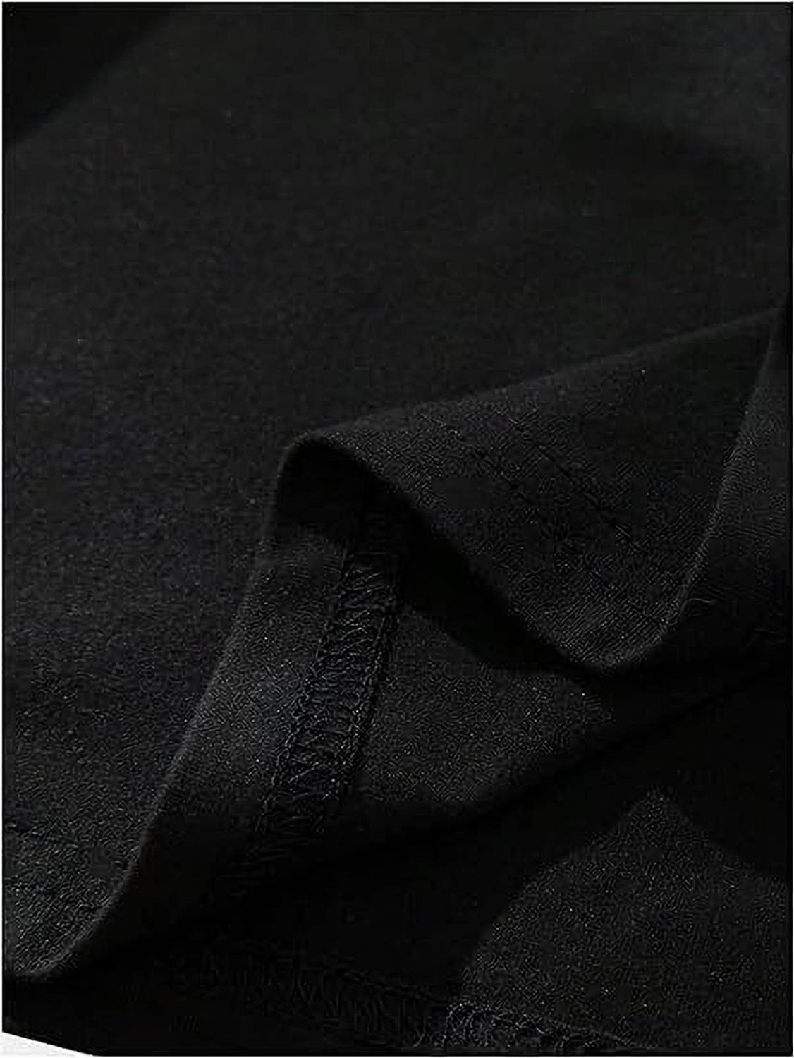 annnackel Black Graphic Print Men Round Neck T-Shirt - Image 5