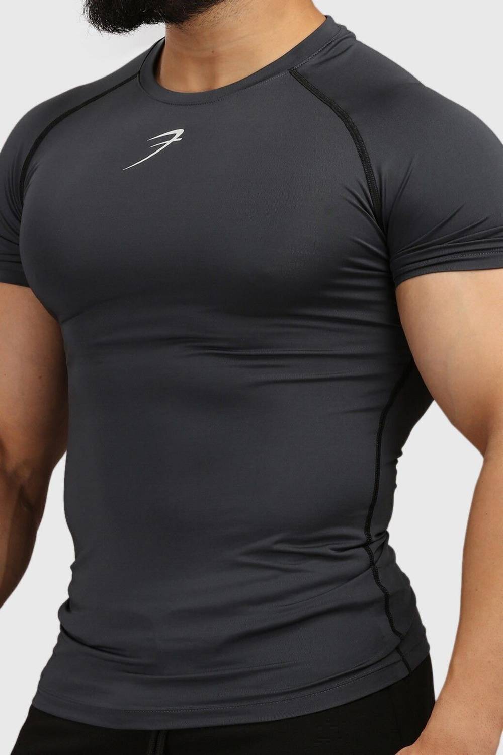 FuaarK Men Grey Round Neck T-Shirt - Image 4