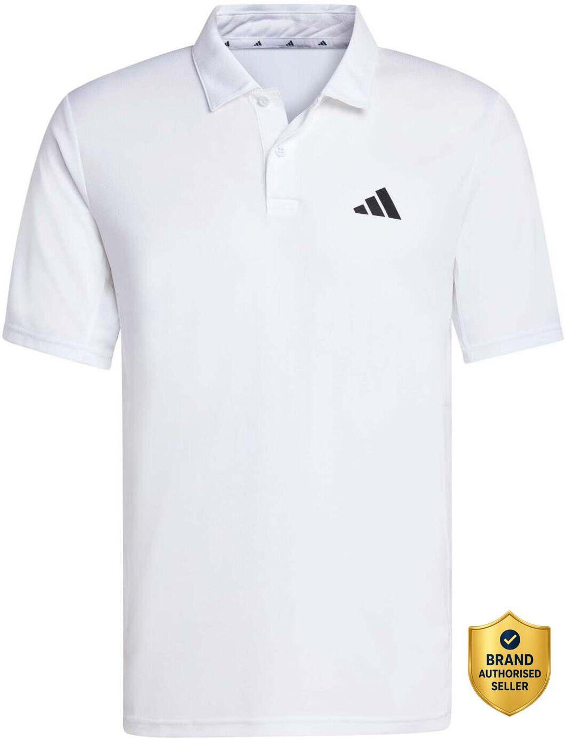 Image of ADIDAS Men Printed Polo Neck Polyester White T-Shirt