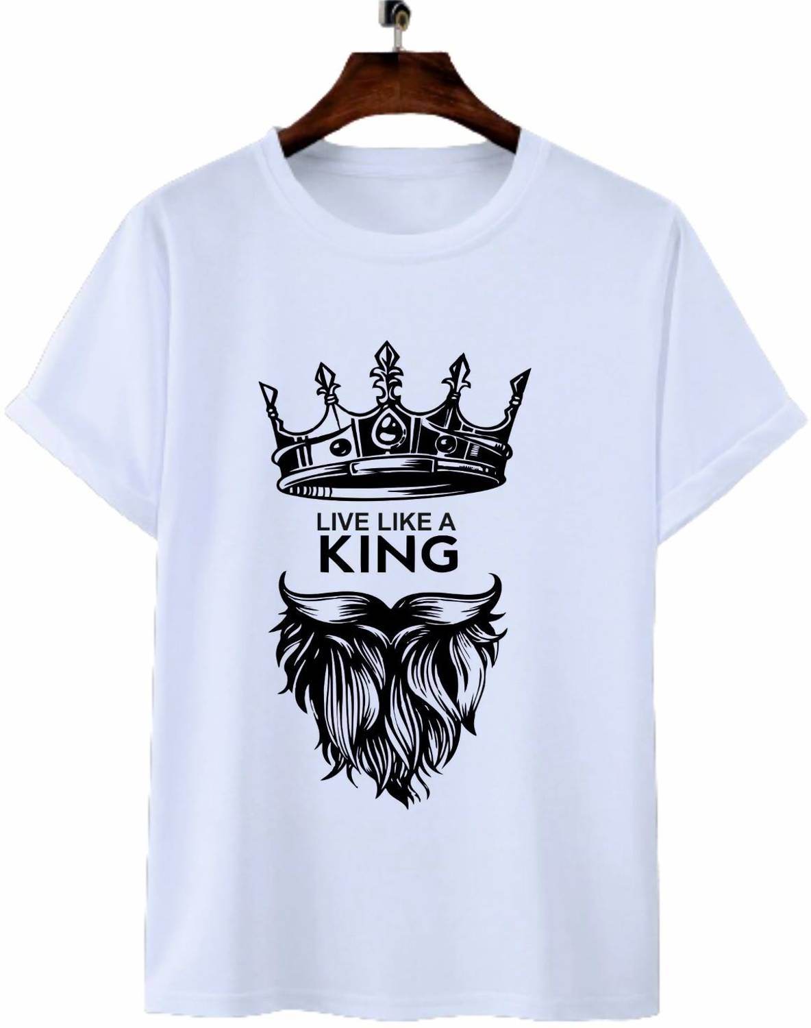 ABHITRANDS Printed Men Round Neck White T-Shirt