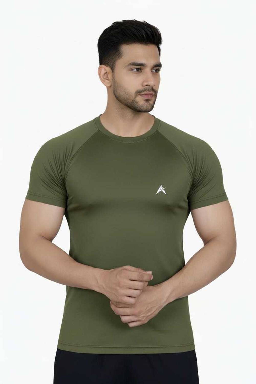 aevu fashion Solid Men Round Neck Green T-Shirt