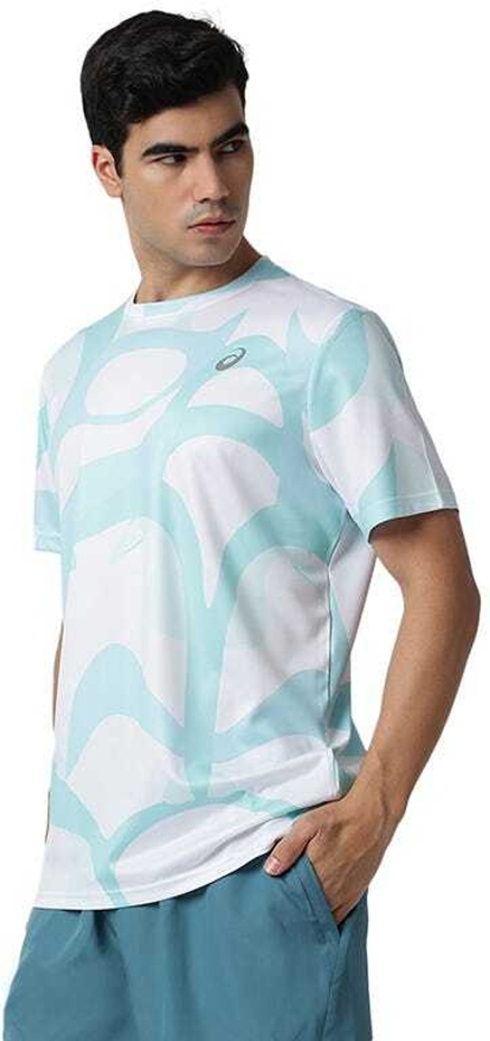 Image of Asics Printed Men Round Neck White T-Shirt