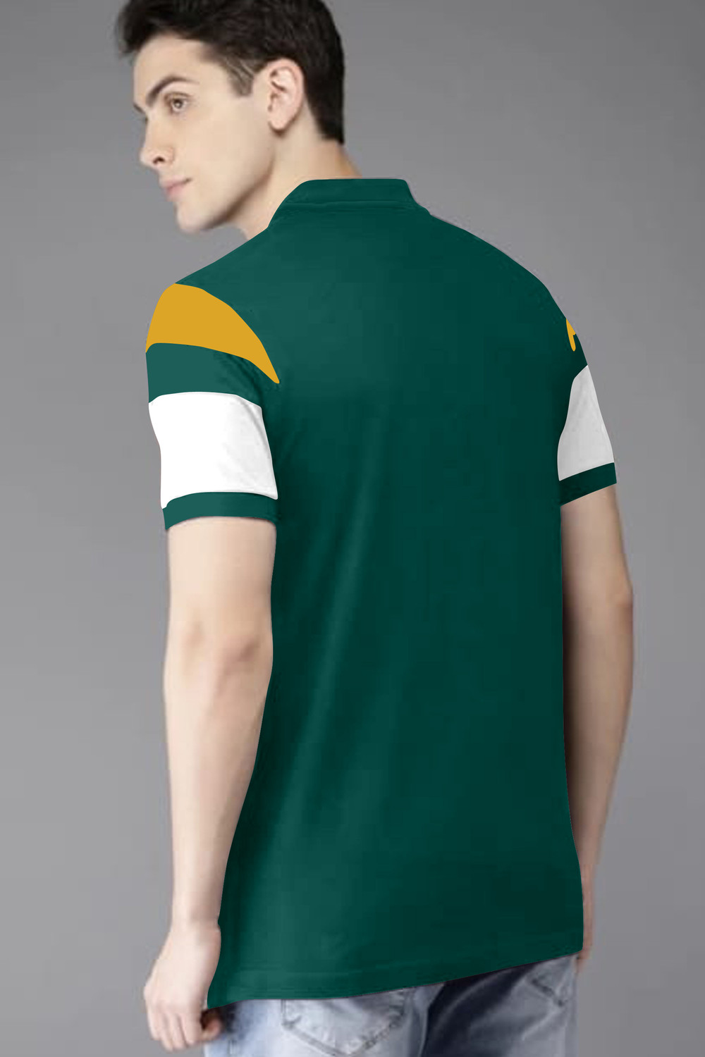 Image of SANJU Striped Men Polo Neck Multicolor T-Shirt